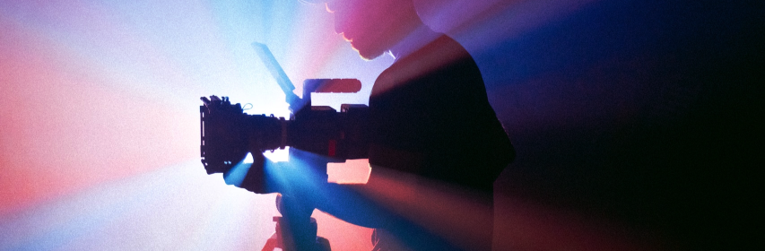 A camera operator in a SHINZ cinematography class