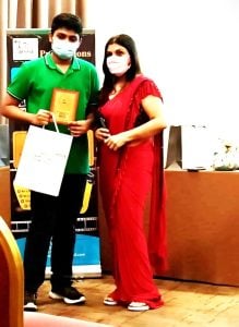 A Talent Hunt Singapore finalist with the principal